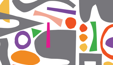 abstract colorful shapes on white